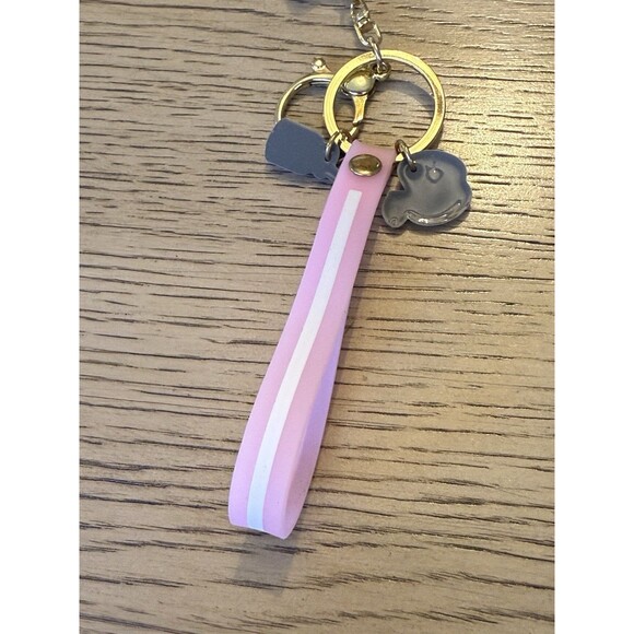 Hello Kitty Figure WRISTBAND KEYCHAIN Key Clip Purse Fob Backpack Milk Charm Toy - Picture 3 of 5